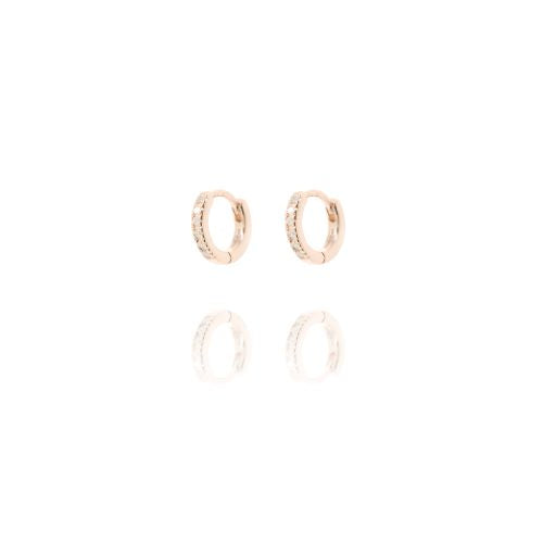 ET-29/R - Very Small Ear Huggies set with Cubic Zirconia