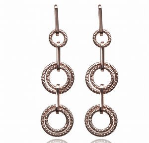 EX-026/R - Triple Drop Hoop Earrings