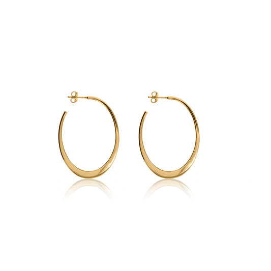 

Gold Plated on Silver Open Hoop Earrings

