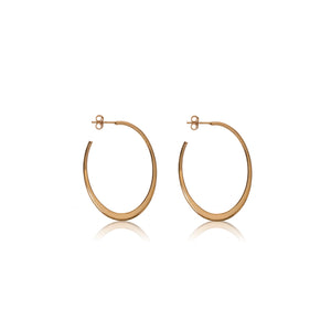 EX-82/R - Rose Gold Plated on Silver Open Hoop Earrings