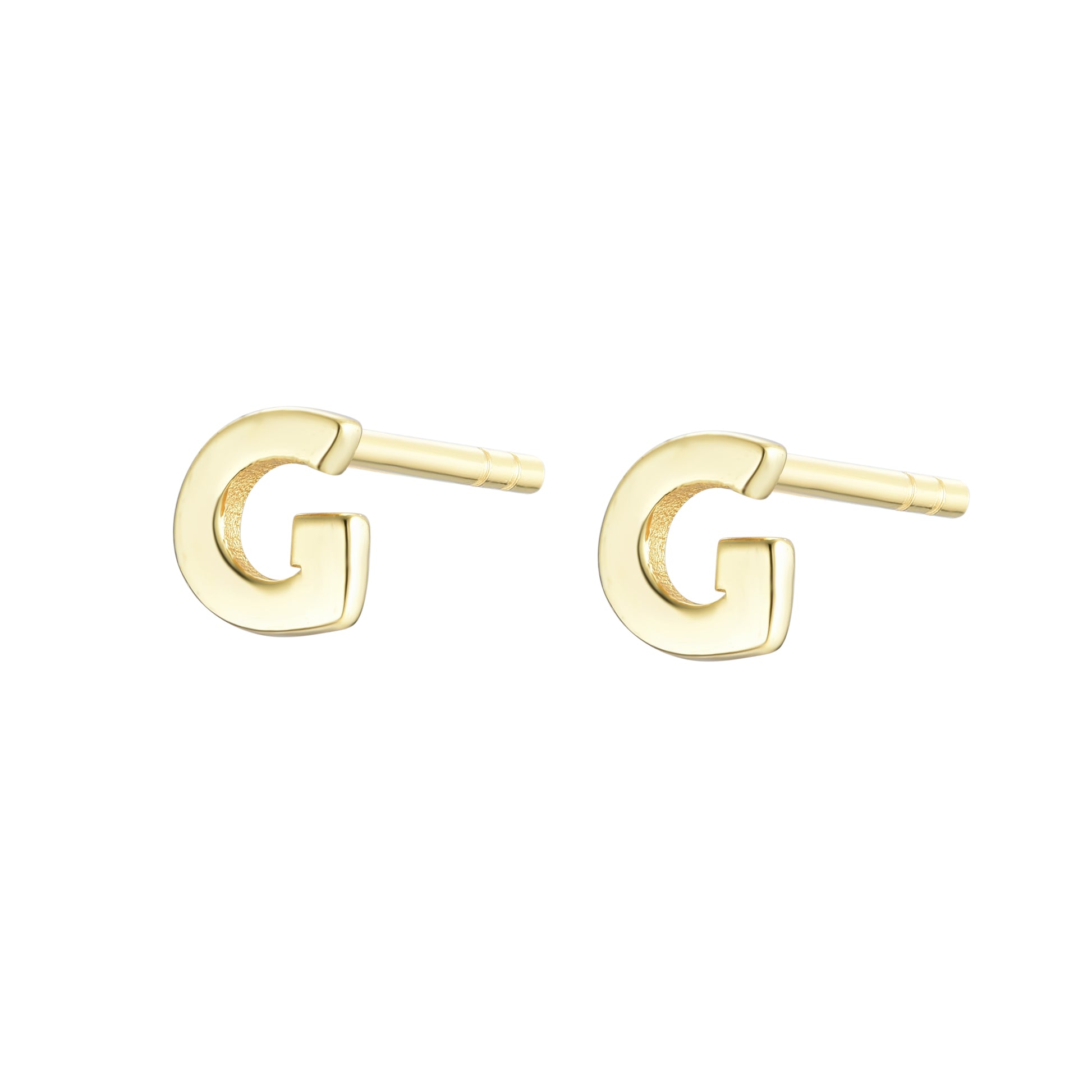 
Rose gold on silver heart stud earrings.

