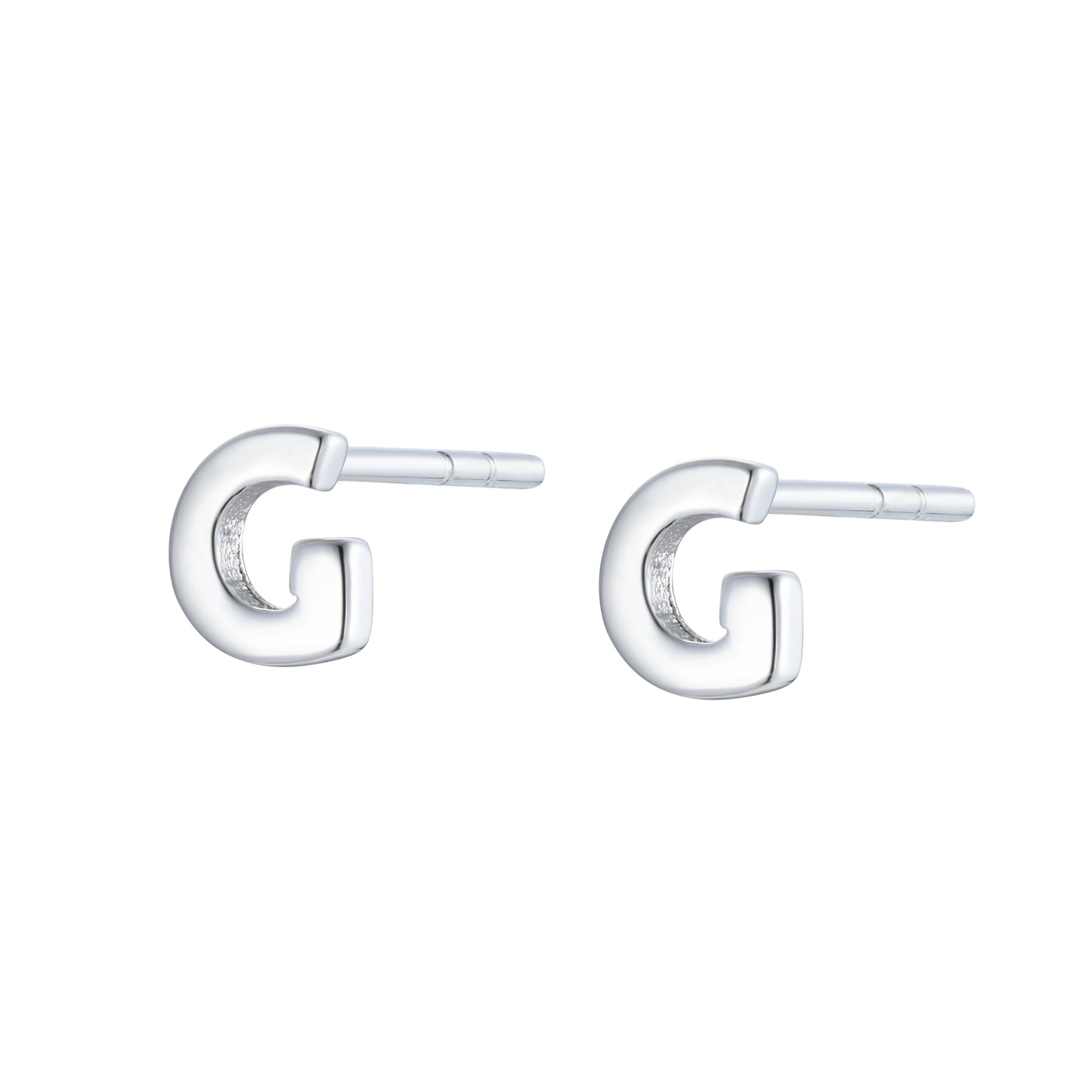 
Rose gold on silver heart stud earrings.


