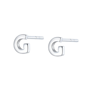EG-126/S - Initial Earrings (Sold as a Pair)