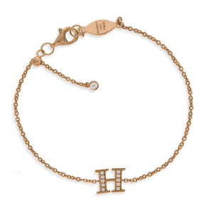 BT-26/R/H - Initial "H" Bracelet Adjustable Size