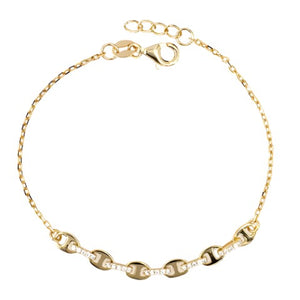 BF-55/G -Chain Bracelet with CZ