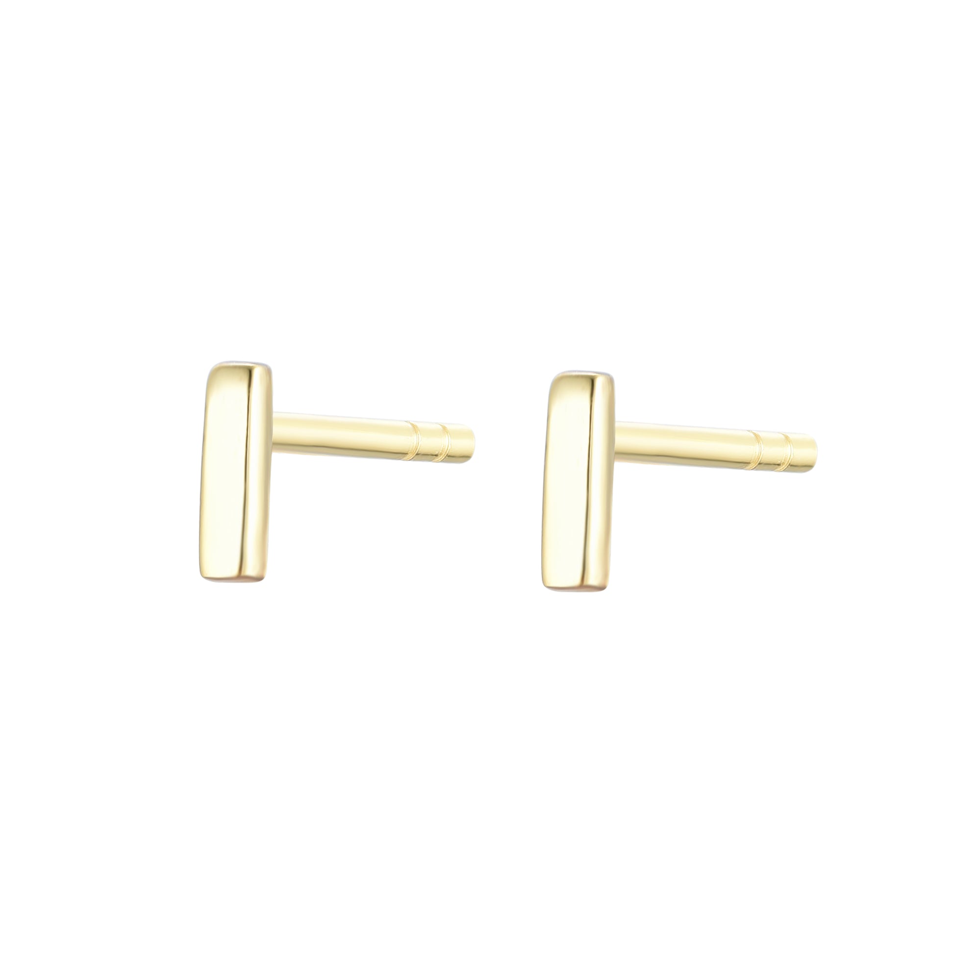 
Rose gold on silver heart stud earrings.

