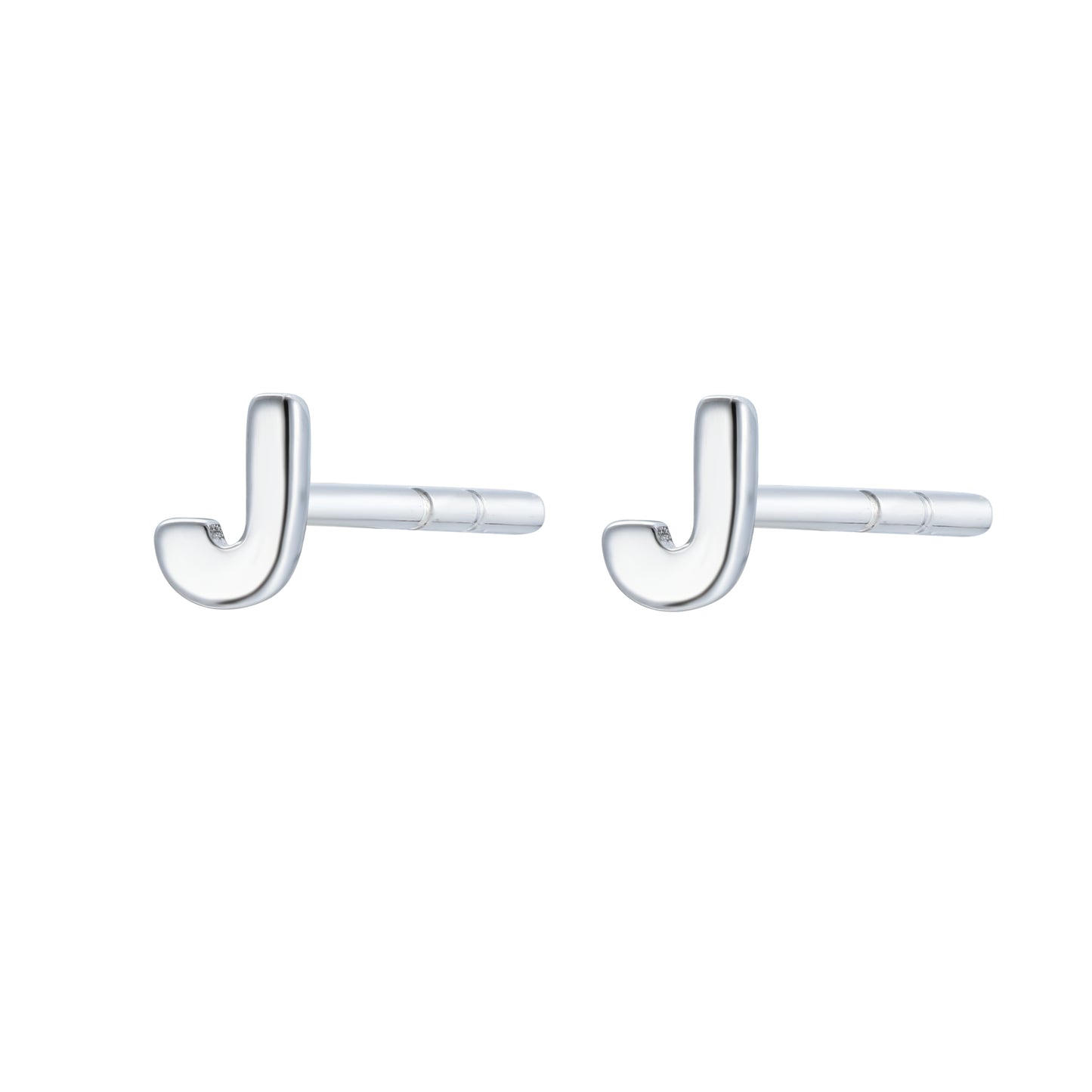 
Rose gold on silver heart stud earrings.

