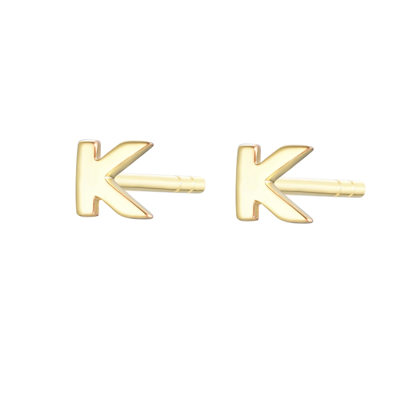 
Rose gold on silver heart stud earrings.


