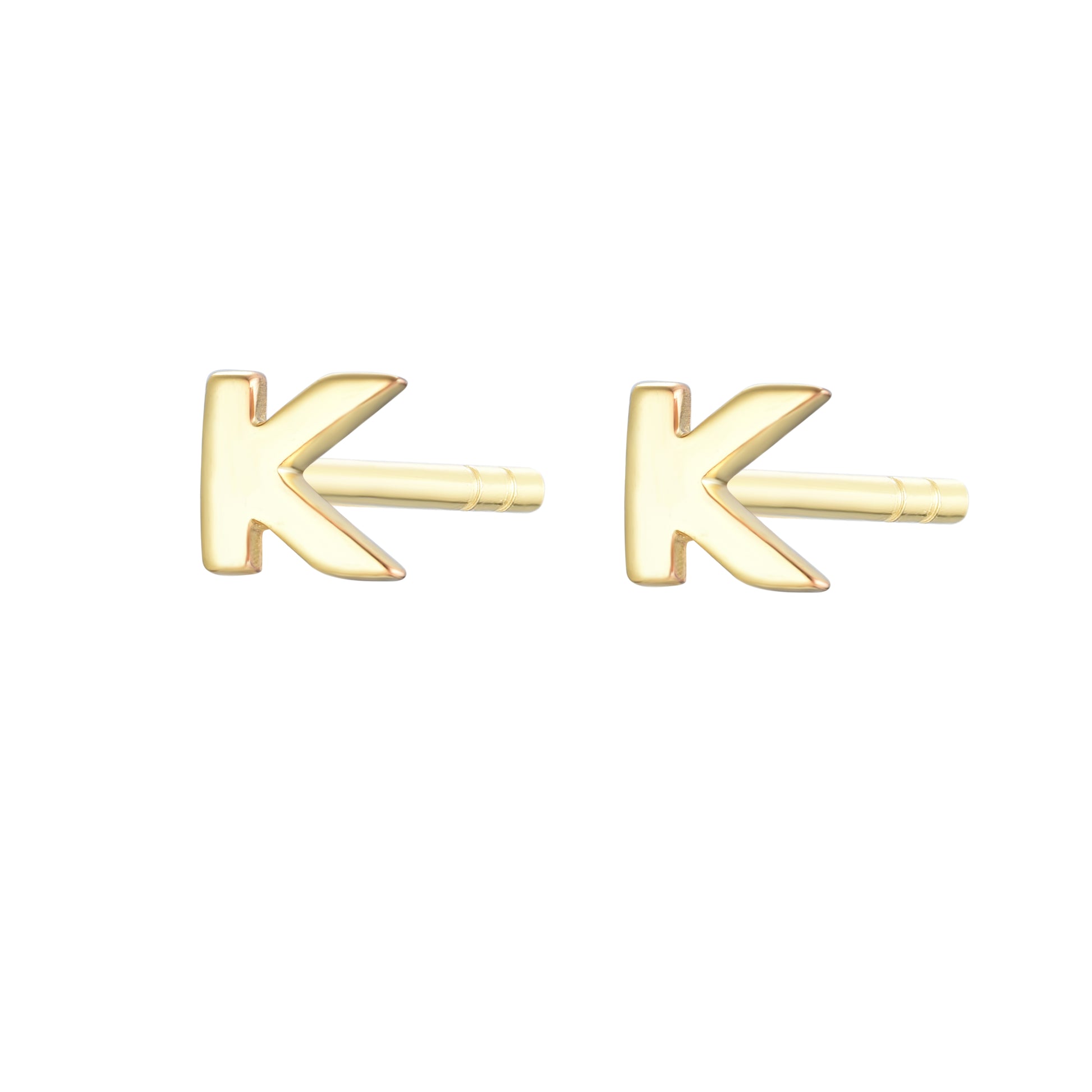 
Rose gold on silver heart stud earrings.


