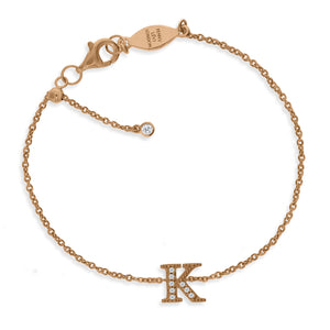 BT-26/R/K - Initial "K" Bracelet Adjustable Size