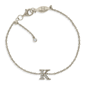 BT-26/S/K - Initial "K" Bracelet Adjustable Size