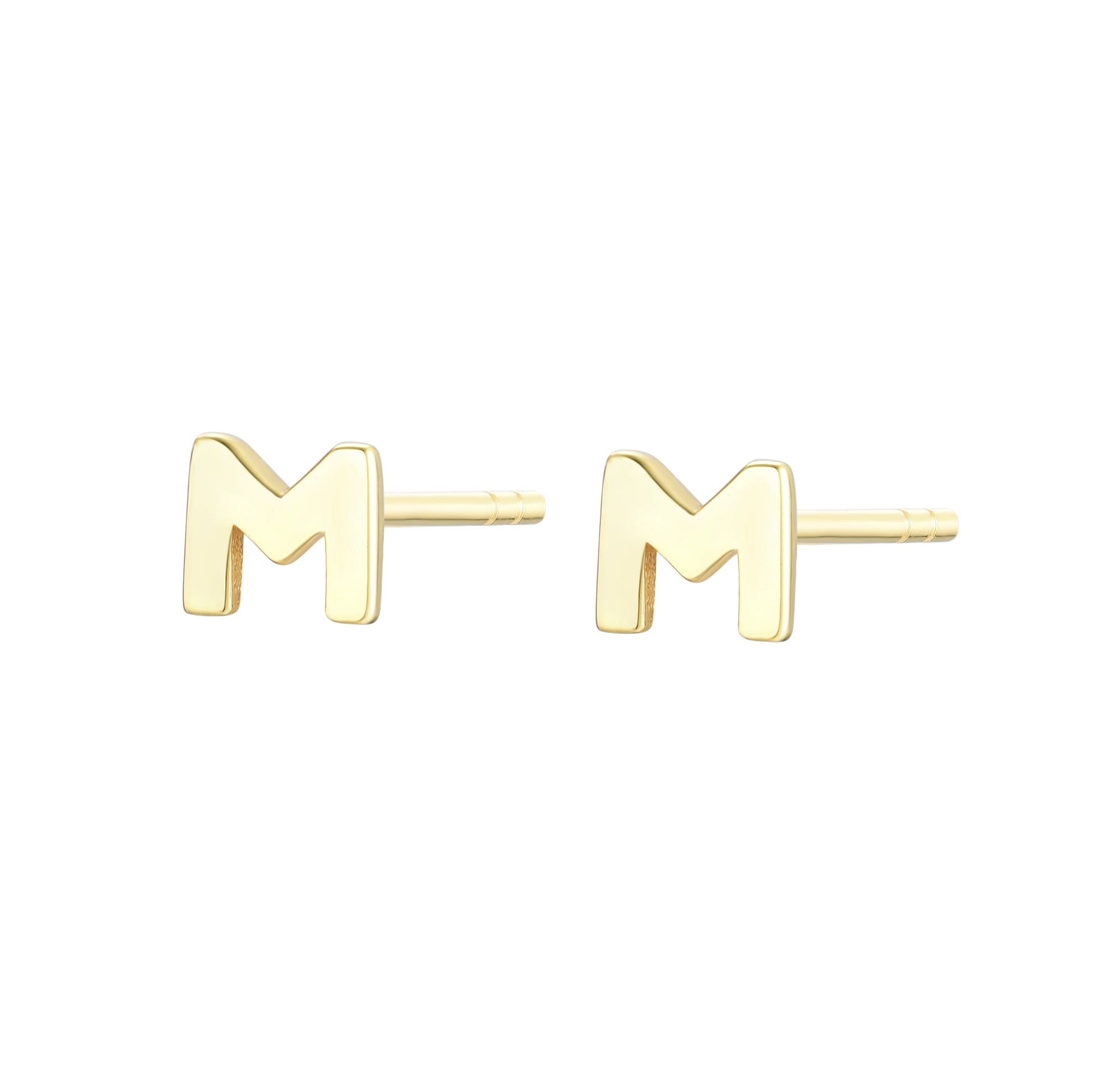 
Rose gold on silver heart stud earrings.

