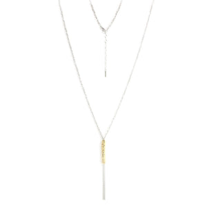 NC-1/SG - Long Knitted Chain Necklace with Tassel