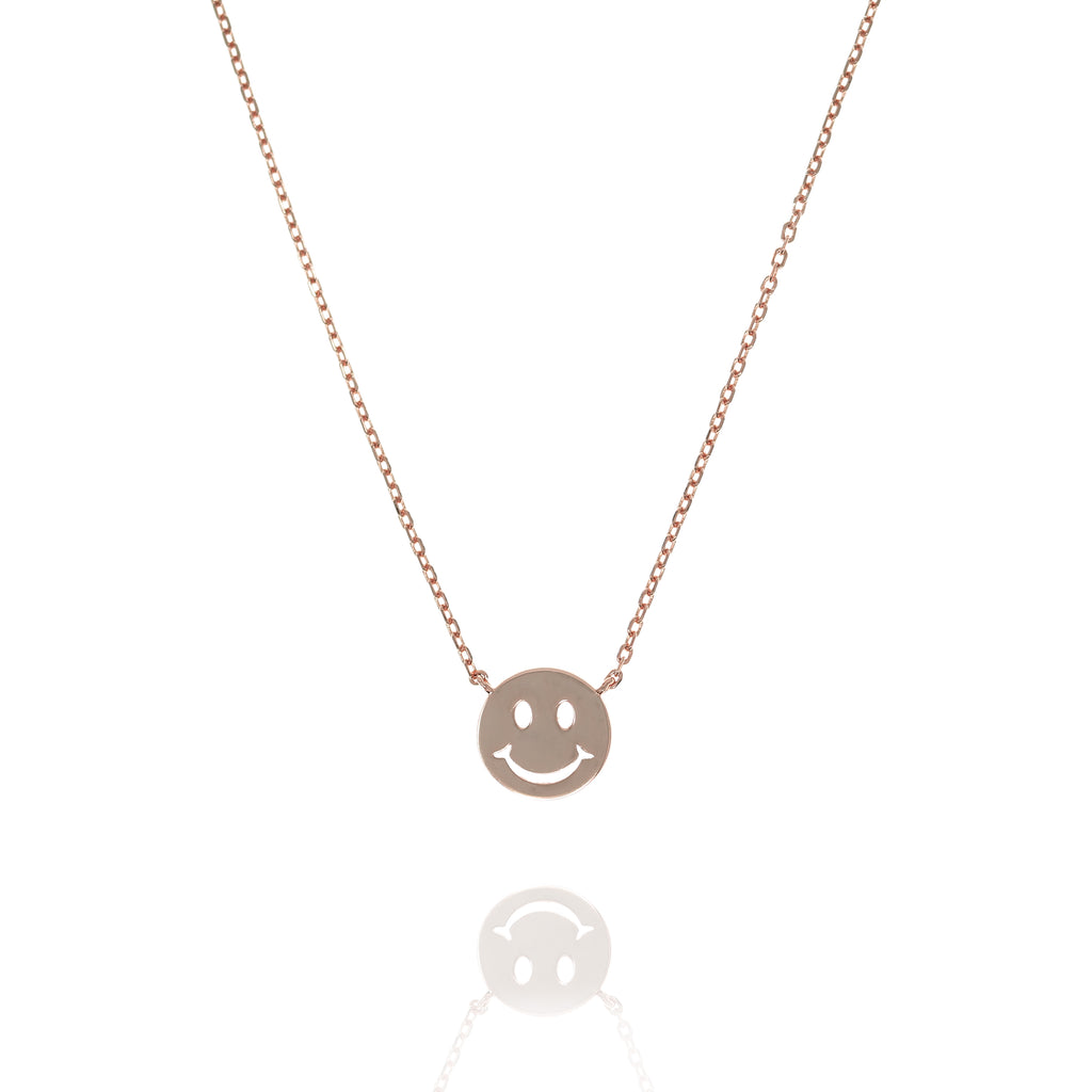NF-22/R - Chain Necklace with Smiley Face Pendant