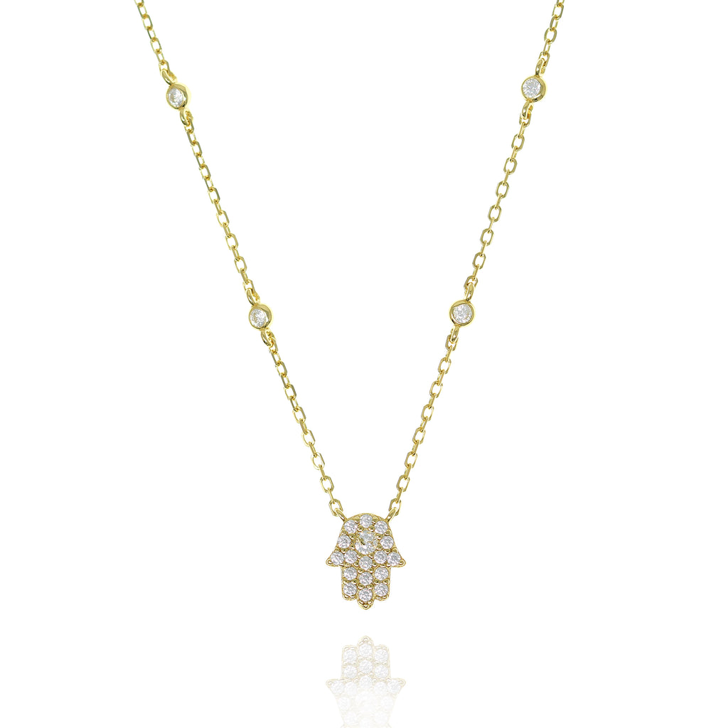 NF-35/G - Chain and Hamsa Necklace