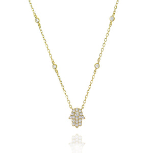 NF-35/G - Chain and Hamsa Necklace