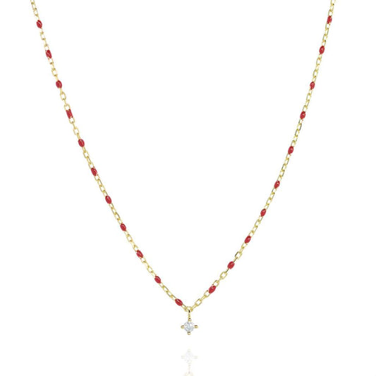 NG-10/GR - Short Chain and Bead Necklace