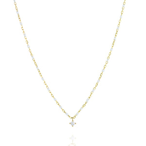NG-10/GW - Short Chain and Bead Necklace