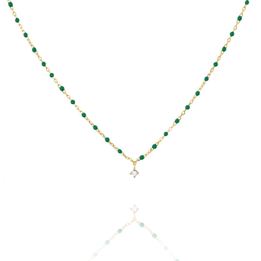 NG-10/G/GR - Short Chain and Bead Necklace