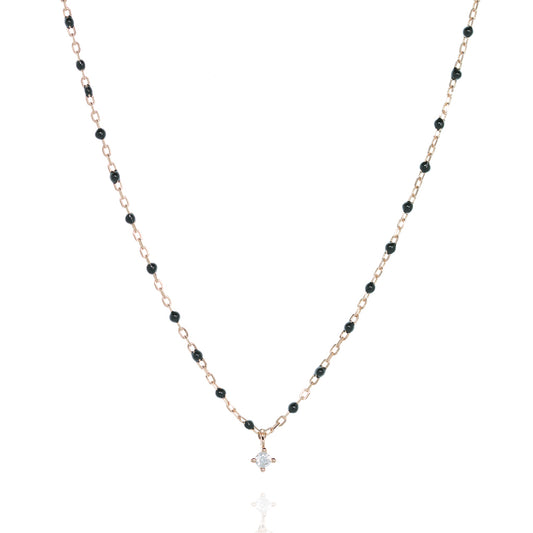 NG-10/RB - Short Chain and Bead Necklace