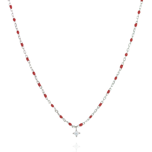 NG-10/SR - Short Chain and Bead Necklace