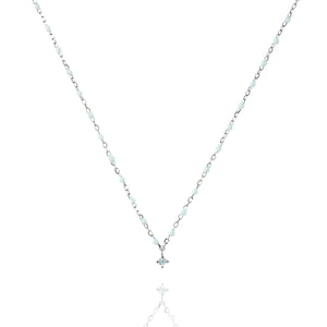 NG-10/SW -  Short Chain and Bead Necklace
