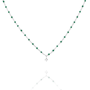 NG-10/S/GR -  Short Chain and Bead Necklace (New Colour)
