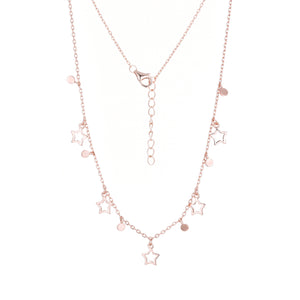 NG-13/R - Chain Necklace with Star and Disk Elements