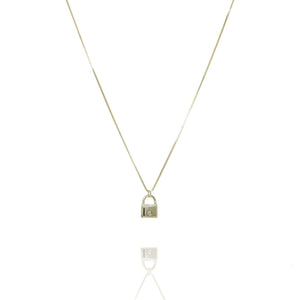 NH-7/G - Box Chain Necklace with Padlock Pendant