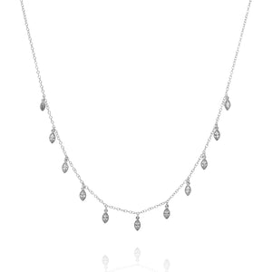 NK-42/S - Short Chain Necklace with hanging CZ