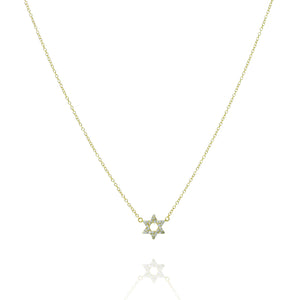 NK-69/G - Chain with Pave Star of David Pendant