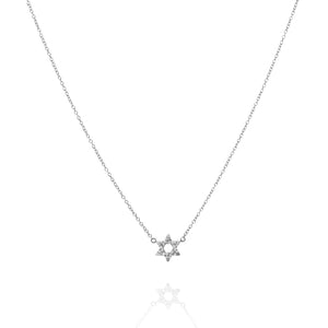 NK-69/S - Chain with Pave Star of David Pendant