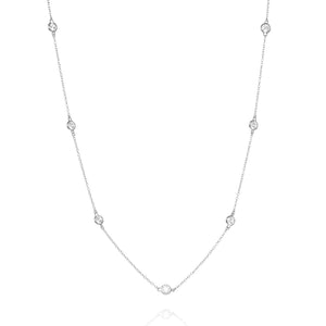 NK-80/S -Short Chain Necklace with Cubic Zirconia