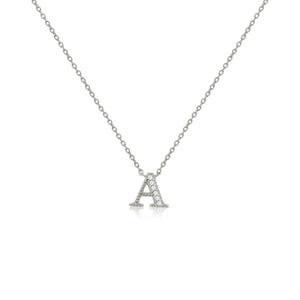 NT-26/S/A - Initial "A" Necklace with Sliding Length Adjuster