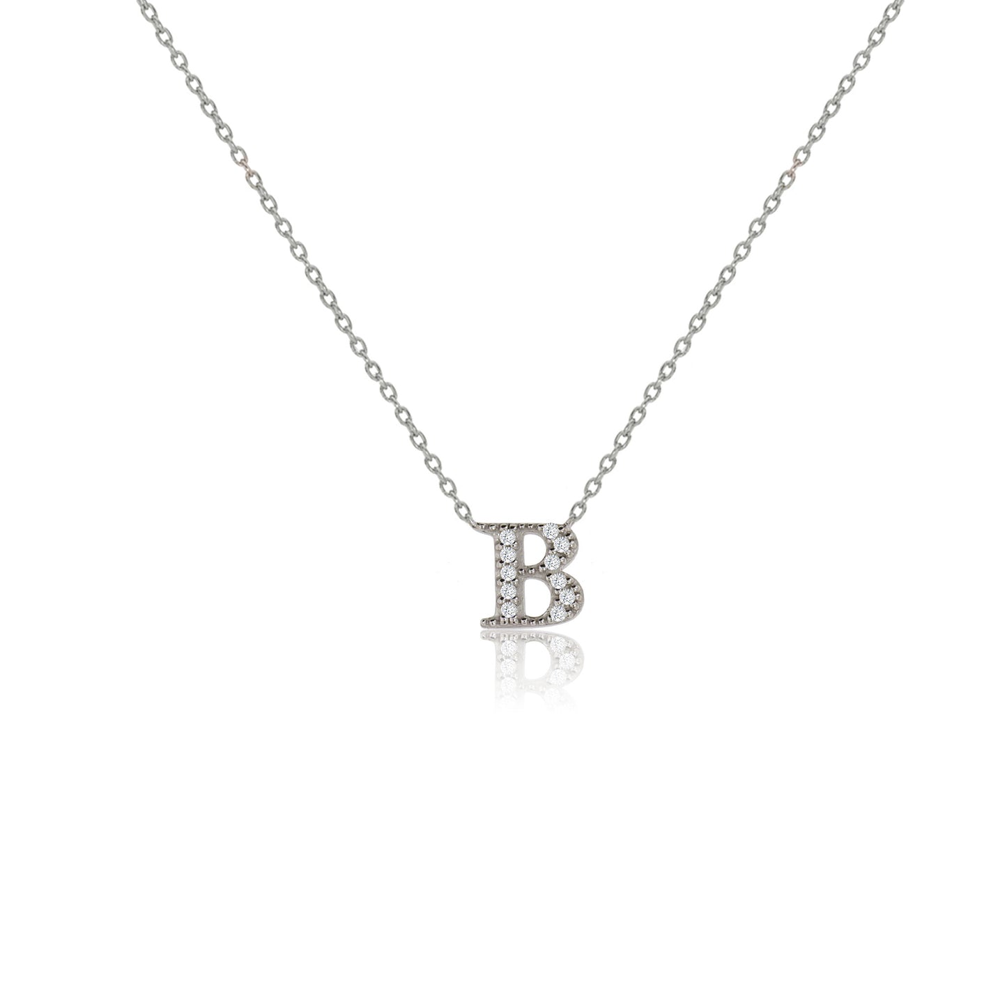 NT-26/S/B - Initial "B" Necklace with Sliding Length Adjuster