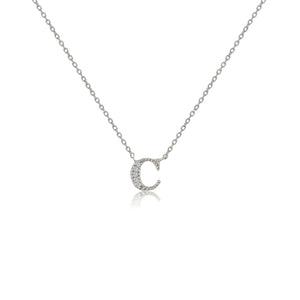 NT-26/S/C - Initial "C" Necklace with Sliding Length Adjuster