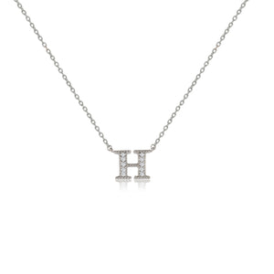 NT-26/S/H - Initial "H" Necklace with Sliding Length Adjuster