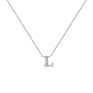NT-26/S/L - Initial "L" Necklace with Sliding Length Adjuster