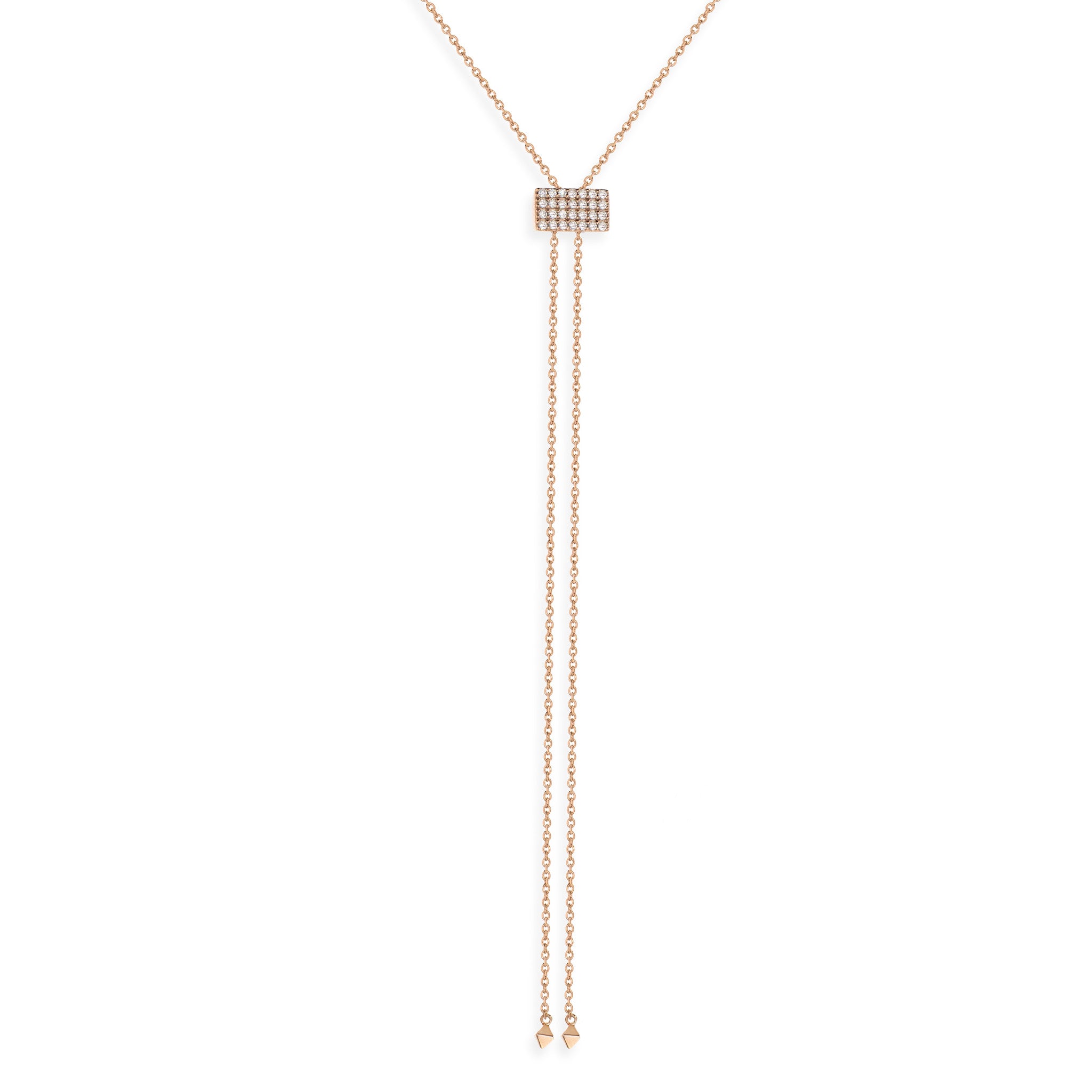 NT-2/R - Lariat Necklace with Cubic Zirconia – Penny Levi London
