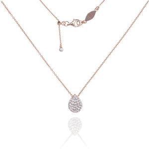 NT-8/R - Chain Necklace with Pave Teardrop