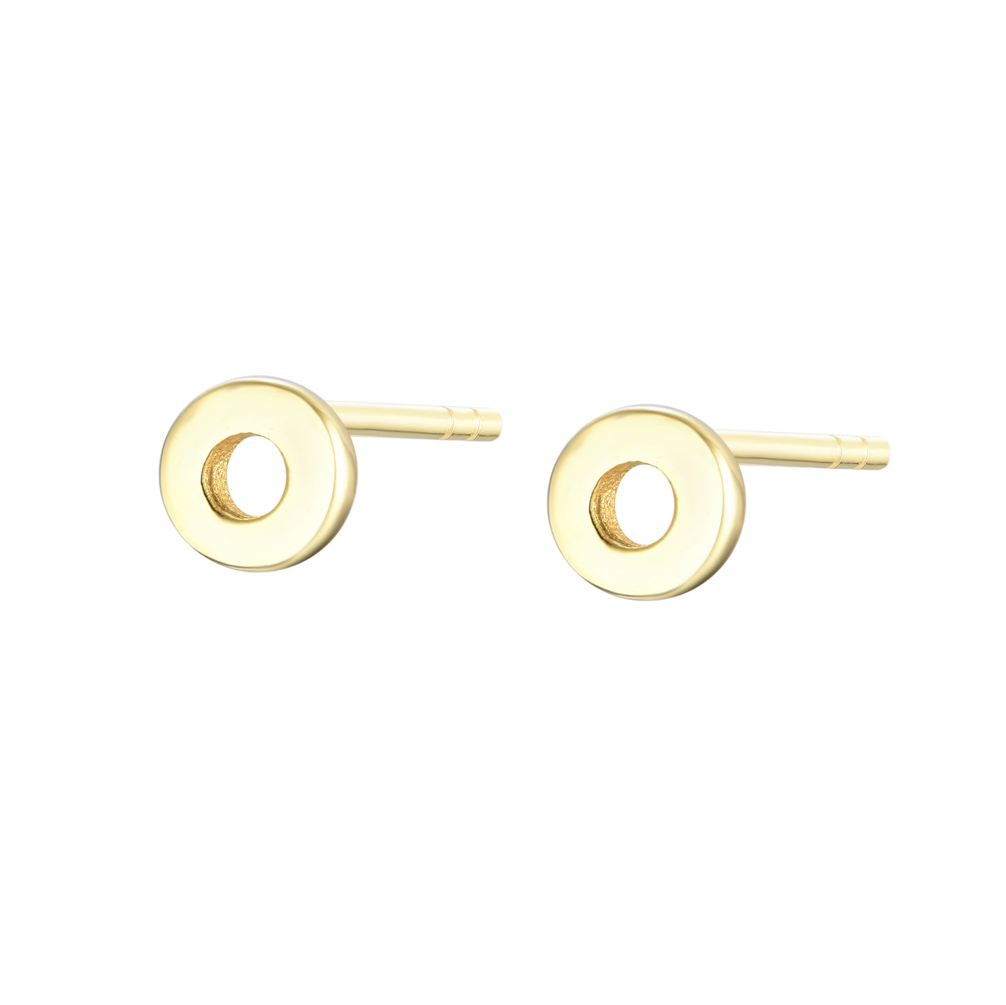 
Rose gold on silver heart stud earrings.

