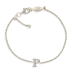 BT-26/S/P - Initial "P" Bracelet Adjustable Size