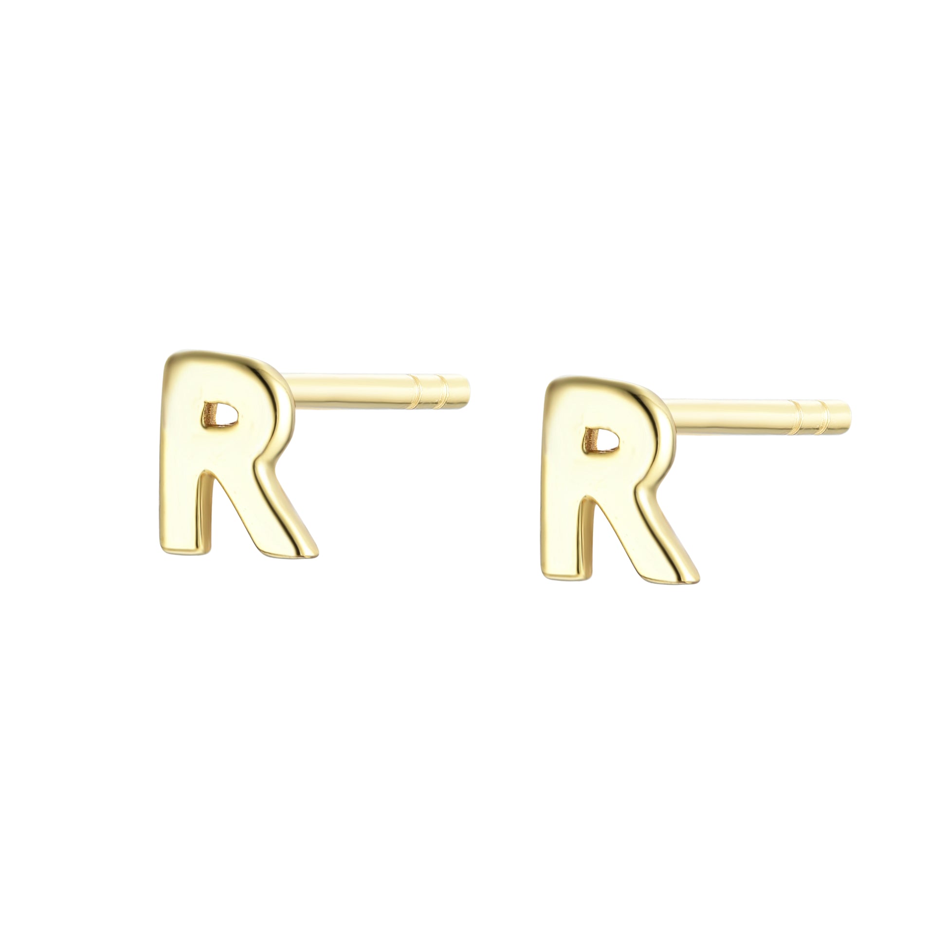 
Rose gold on silver heart stud earrings.

