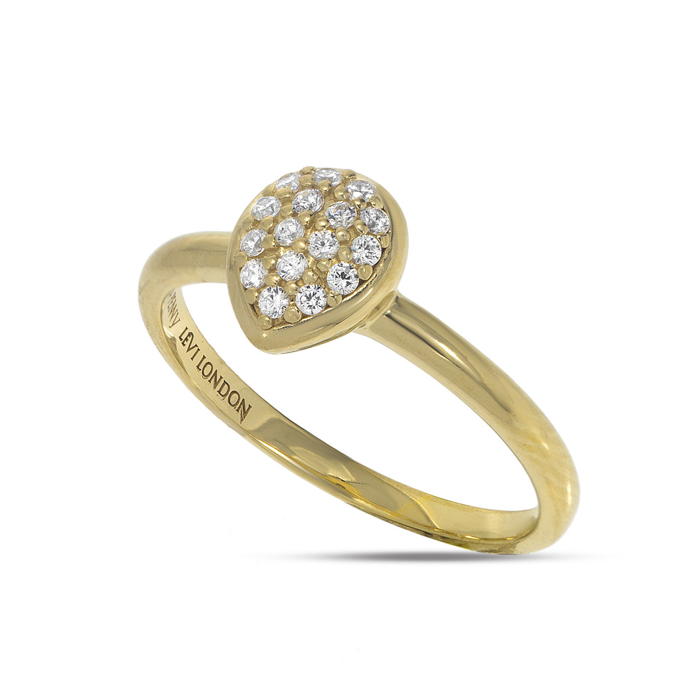 RT-18/G - Pave Dome Heart Shaped Ring