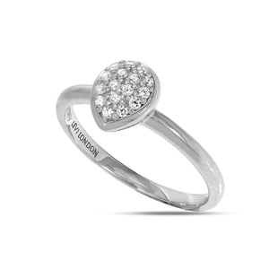 RT-18/S - Pave Dome Heart Shaped Ring