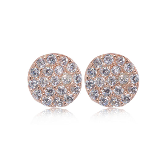 EG-47/R - Small Pave Disk Earrings