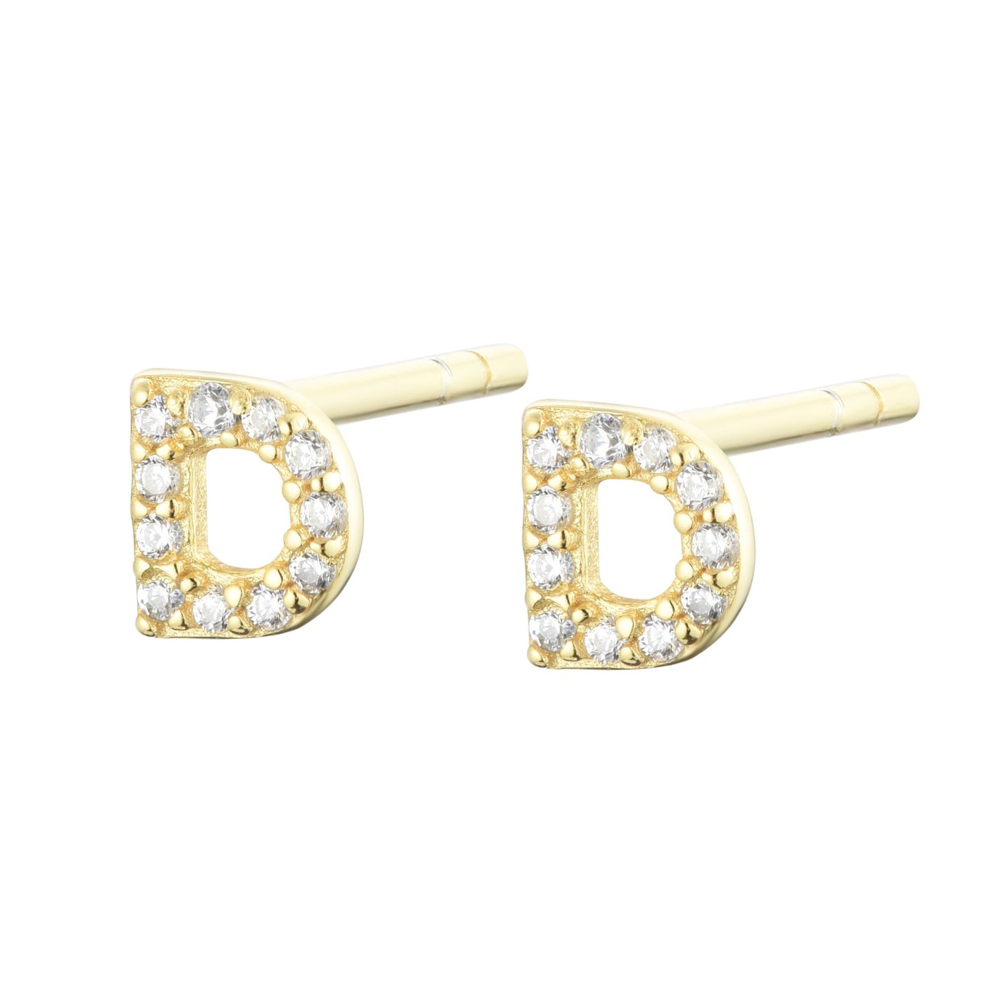 EG-26/G - Initial Stud Earrings (sold as a pair)