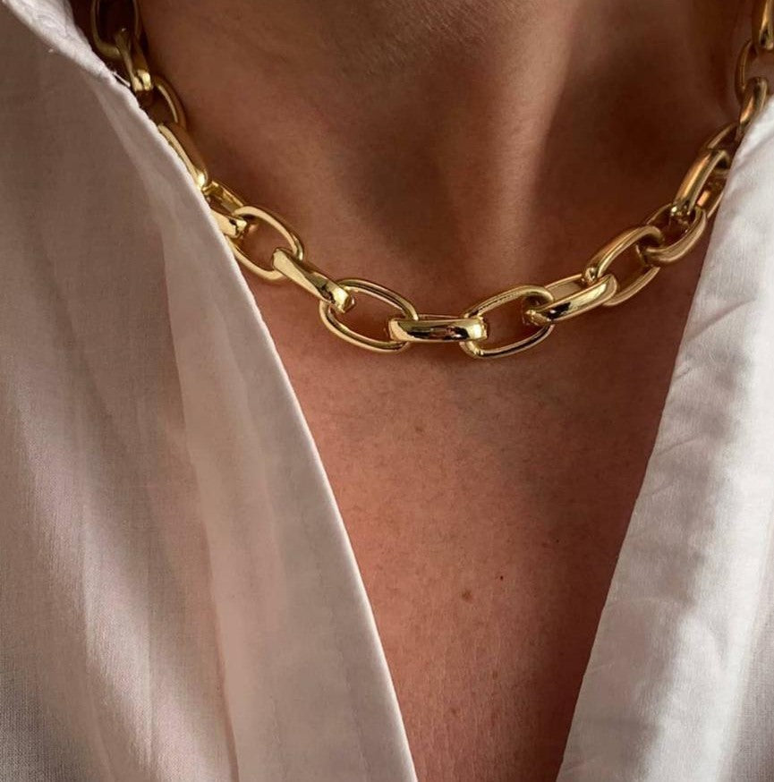 NW-9/G - Gold-filled Chunky Chain Necklace