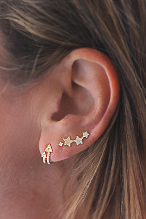 EG-5/G - Very Small Cubic Zirconia Stud Earrings