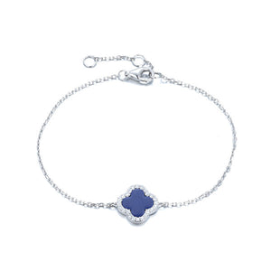 BG-5/S/LAP - Bracelet with Lapis Clover Charm